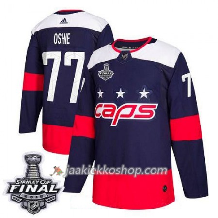 Miehille NHL Washington Capitals Pelipaita T.J. Oshie 77 2018 Stanley Cup Final Patch Adidas Stadium Series Authentic